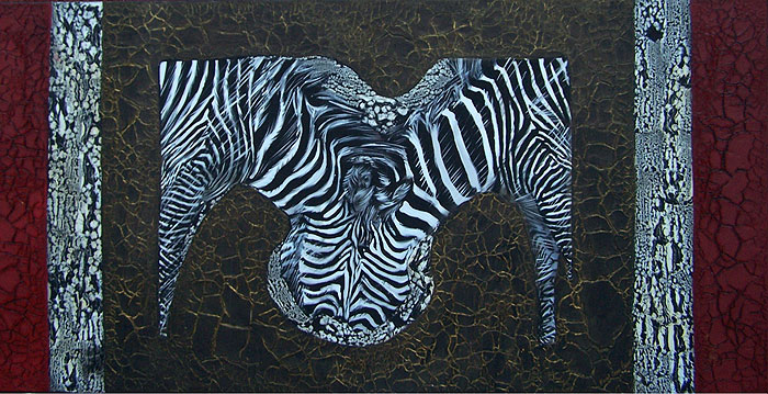Malerei Zebra