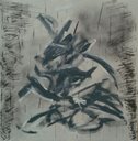abstrakte Malerei kaufen grau schwarz 200 x 200 cm - Bild NINJA Maler LEO
