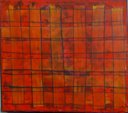 abstrakte Malerei kaufen 135 x 120 cm rot schwarze Streifen - Bild SCOTCHI Maler LEO