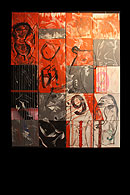 Luxus Kunst kaufen abstrakte Malerei 250x 200 cm rot schwarz weiss - Bild MT2 Maler LEO